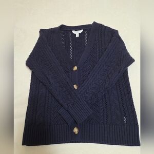 Time and Tru Dark Blue Cardigan Size 4-6 Small